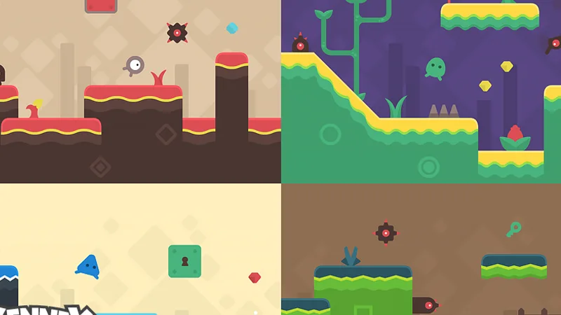 Abstract Platformer asset pack preview