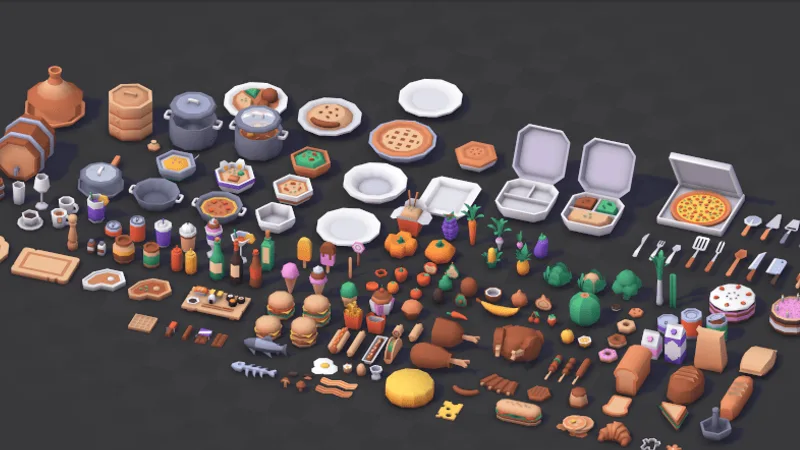Food Kit asset pack preview