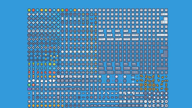 Input Prompts Pixel asset pack preview
