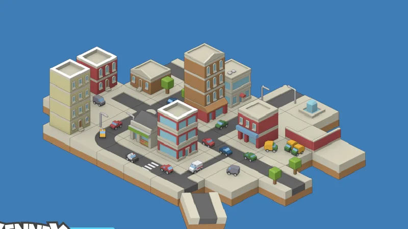 Isometric Tiles Vehicles preview from licensed source files