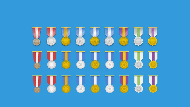 Medals preview from licensed source files