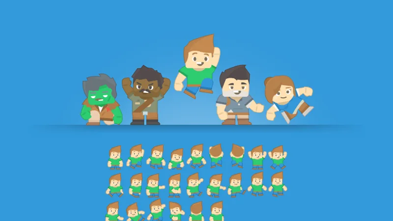 Platformer Characters asset pack preview