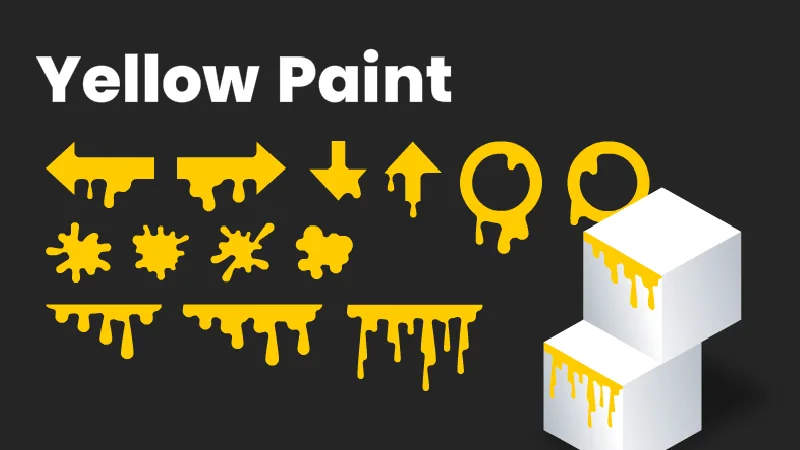 Yellow Paint Pack preview from licensed source files