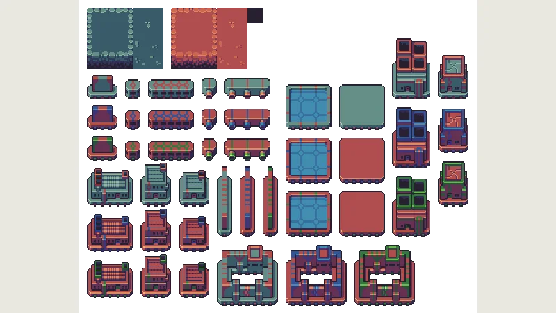 Colony sim assets preview from licensed source files