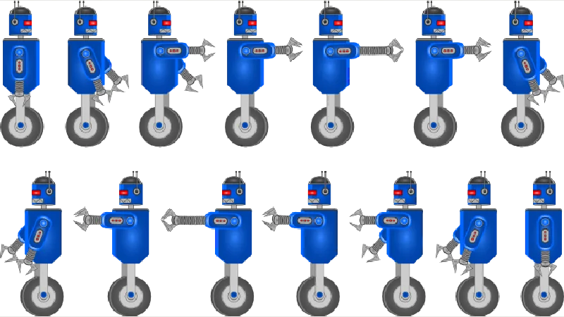 Robot in Blue preview from licensed source files