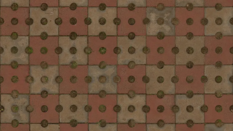 Patterned Concrete Pavers 02 preview from licensed source files